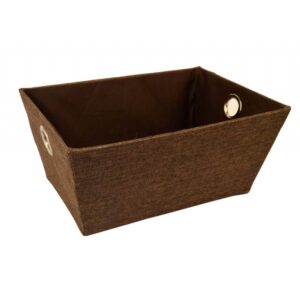 Cajonera rectangular tela de yute (Beig)
