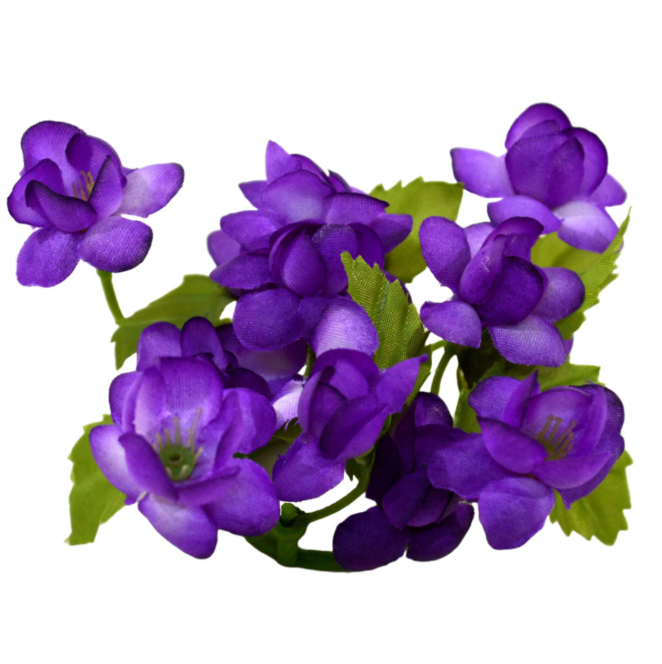 Corona de flores púrpura