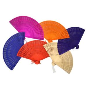 Abanico madera (colores surtidos)