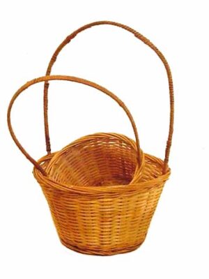 Set de 2 cestas de bambú