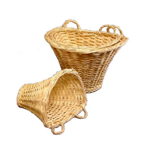 Set de 3 cestas para pared de mimbre