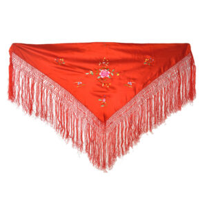 Mantón infantil rojo