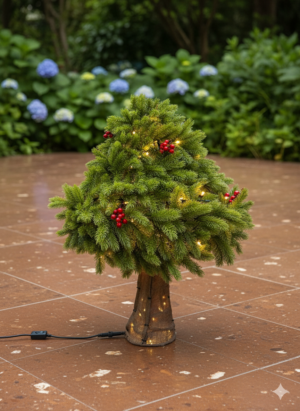 Seta de Navidad con luz