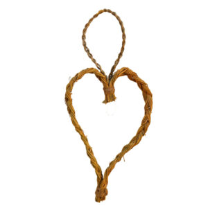 Colgante corazón de esparto