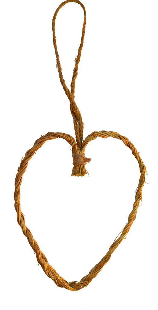 Colgante corazón de esparto