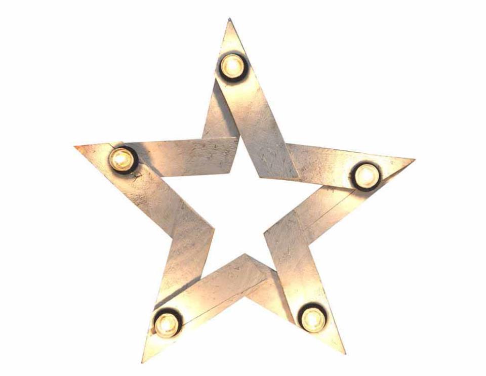 Estrella blanca con luz (sin bombilla)