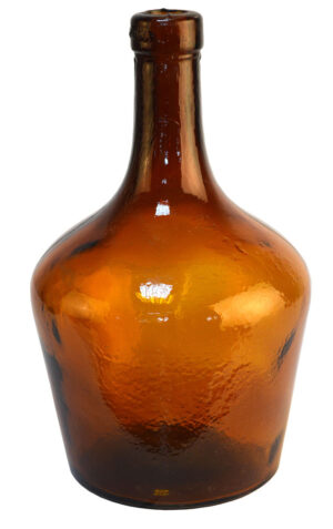Botella vidrio color topacio