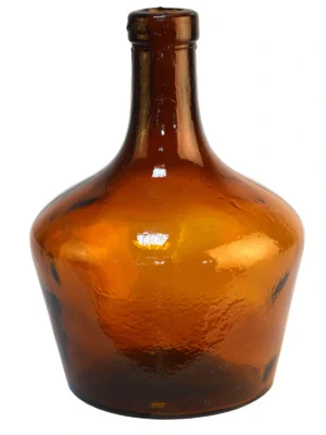 Botella vidrio color topacio