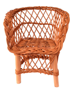 Sillón infantil de mimbre buff natural