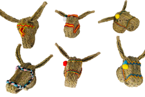Cabeza burro adornada surtida (13 cms)