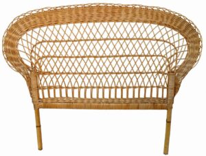 Cabecero de mimbre con forma de abanico  (Cama 90)