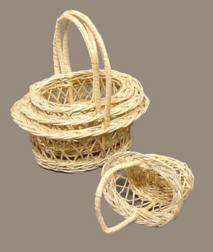 Set de  4 cestas de mimbre