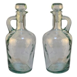 Set de 2 vinagreras vidrio  (20 cms)