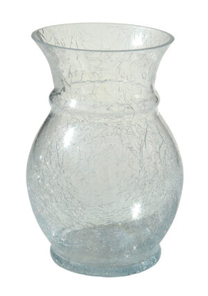 Florero abombado de vidrio (17 cms)