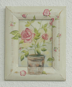 Portafotos de pared madera con rosas
