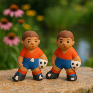 Futbolista de miniatura de terracota