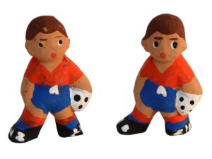 Futbolista de miniatura de terracota