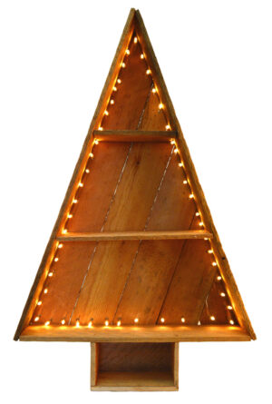 Árbol de madera sin luz