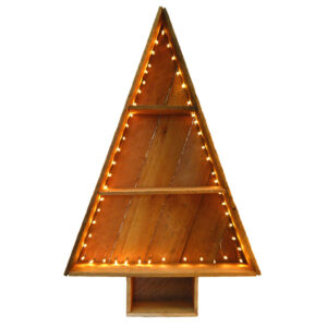 Árbol de madera sin luz