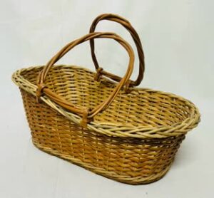 Cuna de mimbre para muñecos