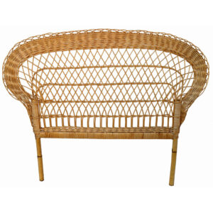 Cabecero de mimbre con forma de abanico  (Cama 90)