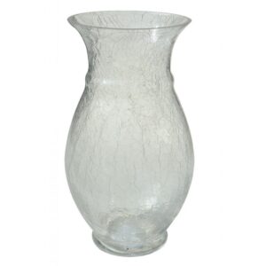 Florero abombado de vidrio (17 cms)