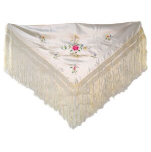 Mantón infantil blanco