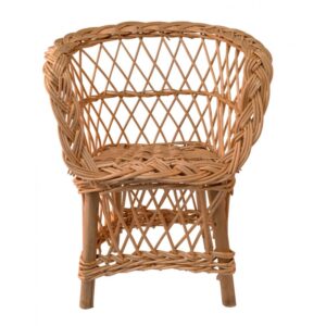 Sillón infantil de mimbre buff natural