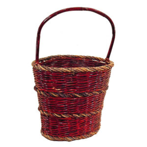 Cesta ovalada de bambú y cuerda