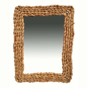 Espejo rectangular de anea  (luna envejecida) (50 cms)