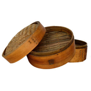 Cesta para arroz de bambú