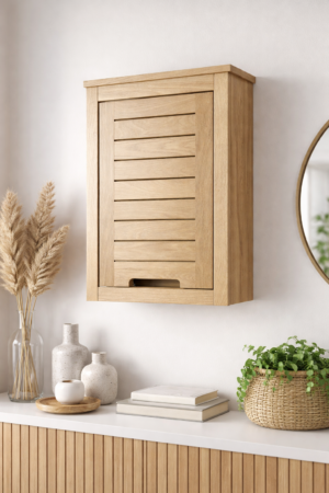Mueble de colgar de madera de roble