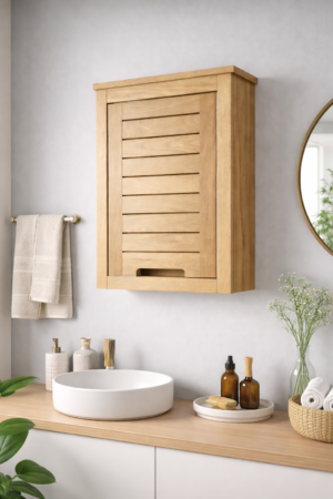 Mueble de colgar de madera de roble