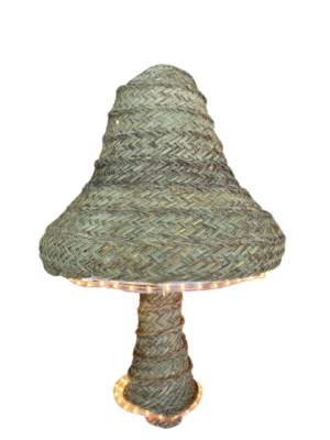 Seta pequeña de esparto con luz