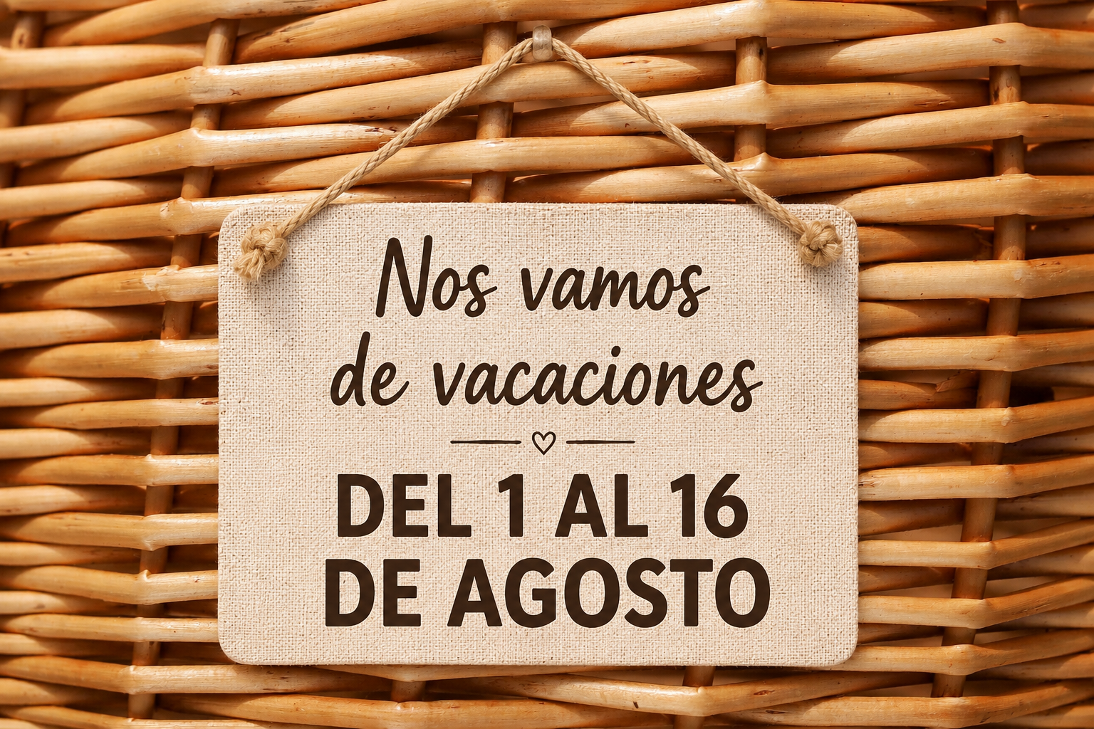 Nos vamos de vacaciones