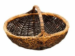 Cesta ovalada de bambú marrón