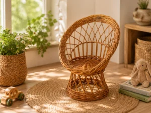 Sillón de mimbre infantil