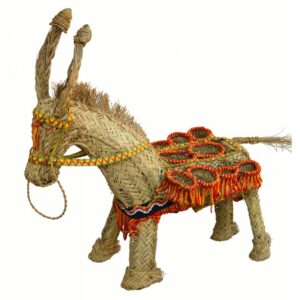 Burro de esparto con botellero